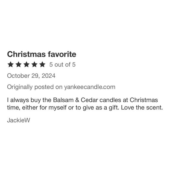 YANKEE CANDLE Balsam & Cedar Jar Candle Original Large 22oz Christmas Tree Scent - Picture 11 of 12